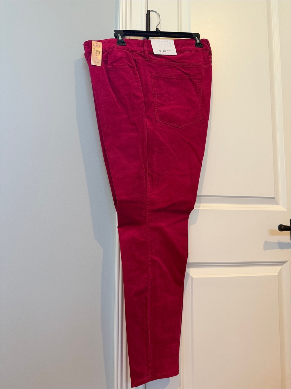 LOFT Raspberry Pink Corduroy Pants